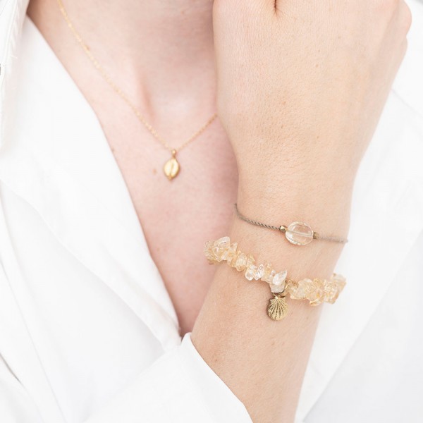 Náramek Gemstone Citrine Gold