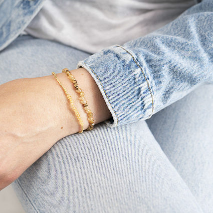 Náramek Gemstone Citrine Gold