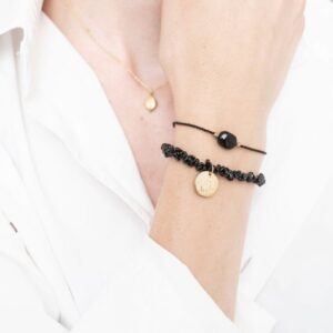 Náramek Gemstone Black Onyx Gold