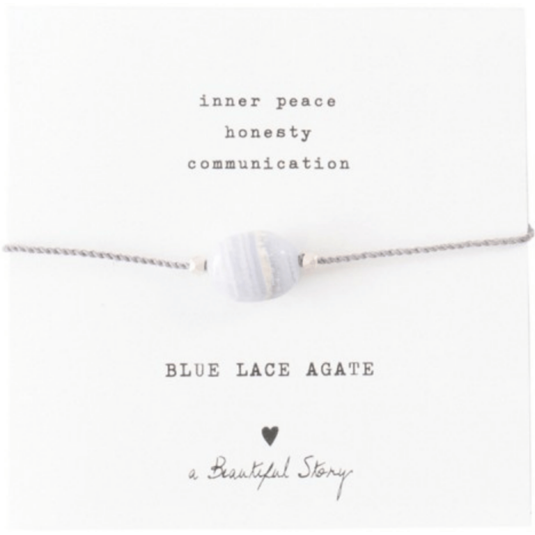 Náramek Gemstone Blue Lace Agate Silver