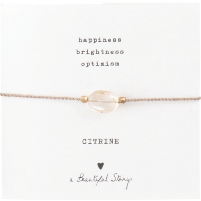 Náramek Gemstone Citrine Gold