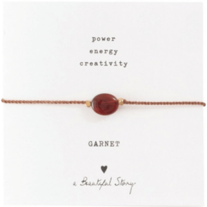 Náramek Gemstone Garnet Gold