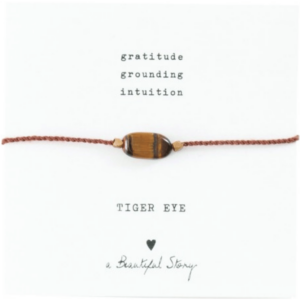 Náramek Gemstone Tiger Eye Gold