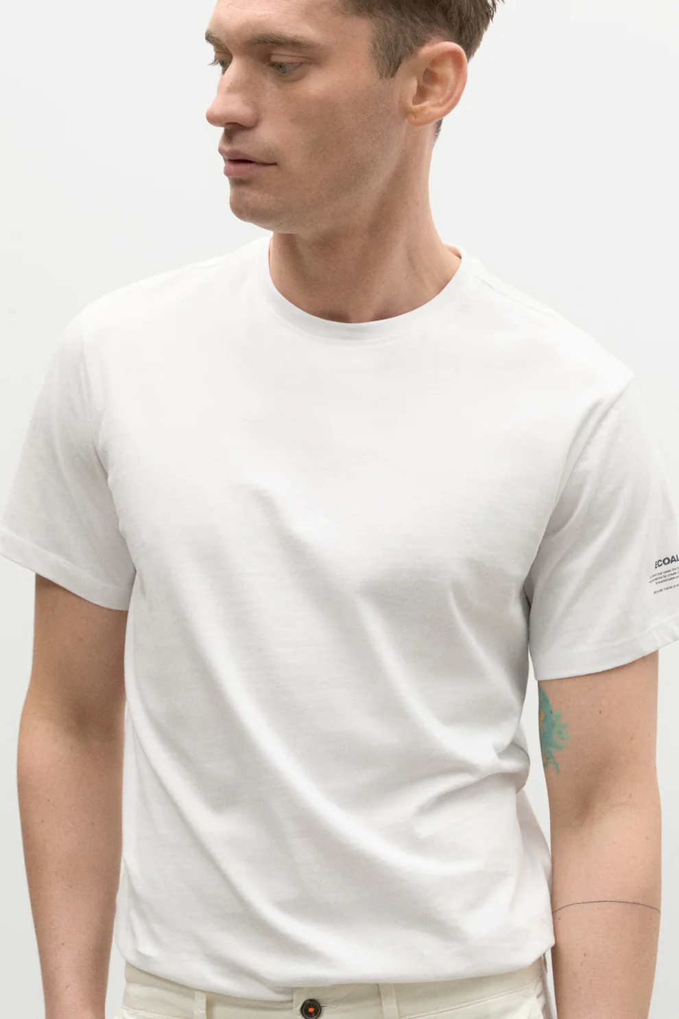 ECOALF pánské bílé tričko Prioalf - Image 3