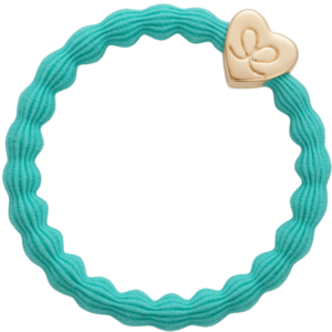 byEloise - Gumička Gold Heart - Turquoise