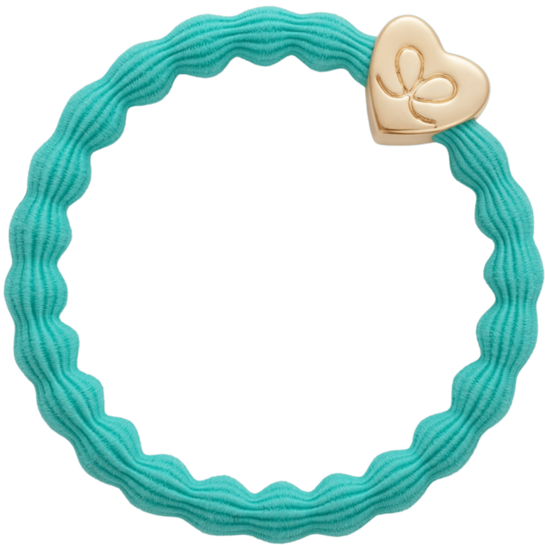 byEloise - Gumička Gold Heart - Turquoise