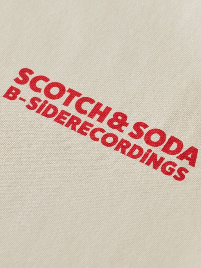 Scotch & Soda pánské béžové tričko s nápisem