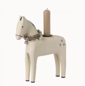 Maileg vánoční dřevěný svícen - velký kůň