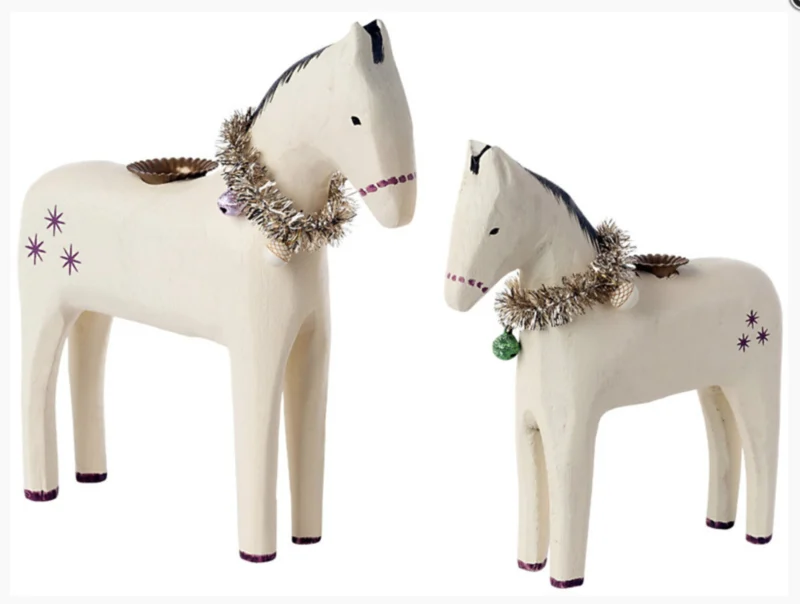 Maileg vánoční dřevěný svícen - velký kůň - Image 3