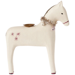Maileg vánoční dřevěný svícen - velký kůň