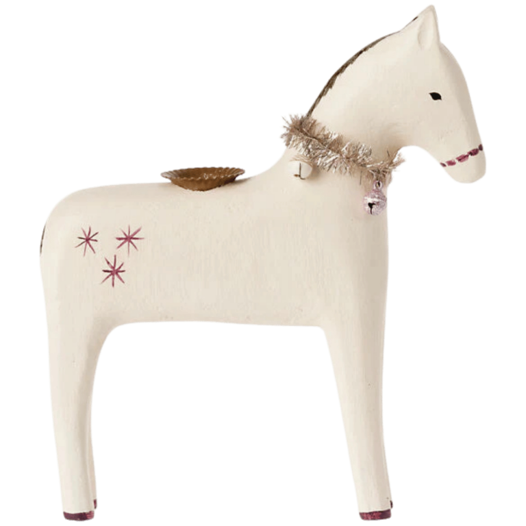 Maileg vánoční dřevěný svícen - velký kůň