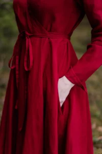 Son de Flor zavinovací červené šaty