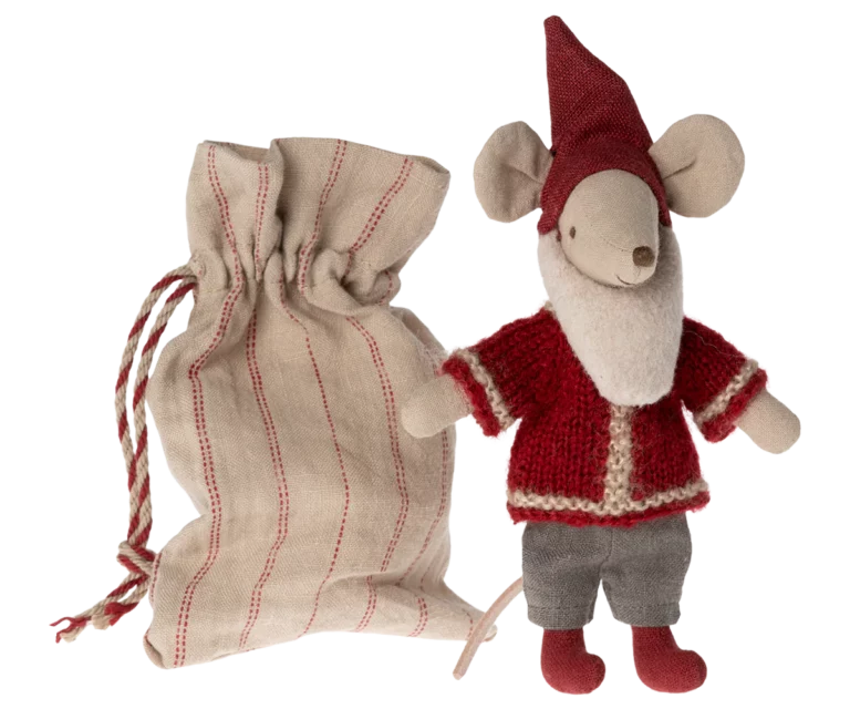 Maileg myšák Santa v malém domečku