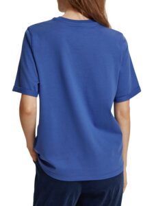 SCOTCH & SODA dámské modré tričko s nápisem