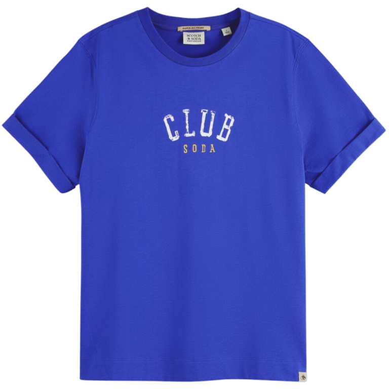 SCOTCH & SODA dámské modré tričko s nápisem