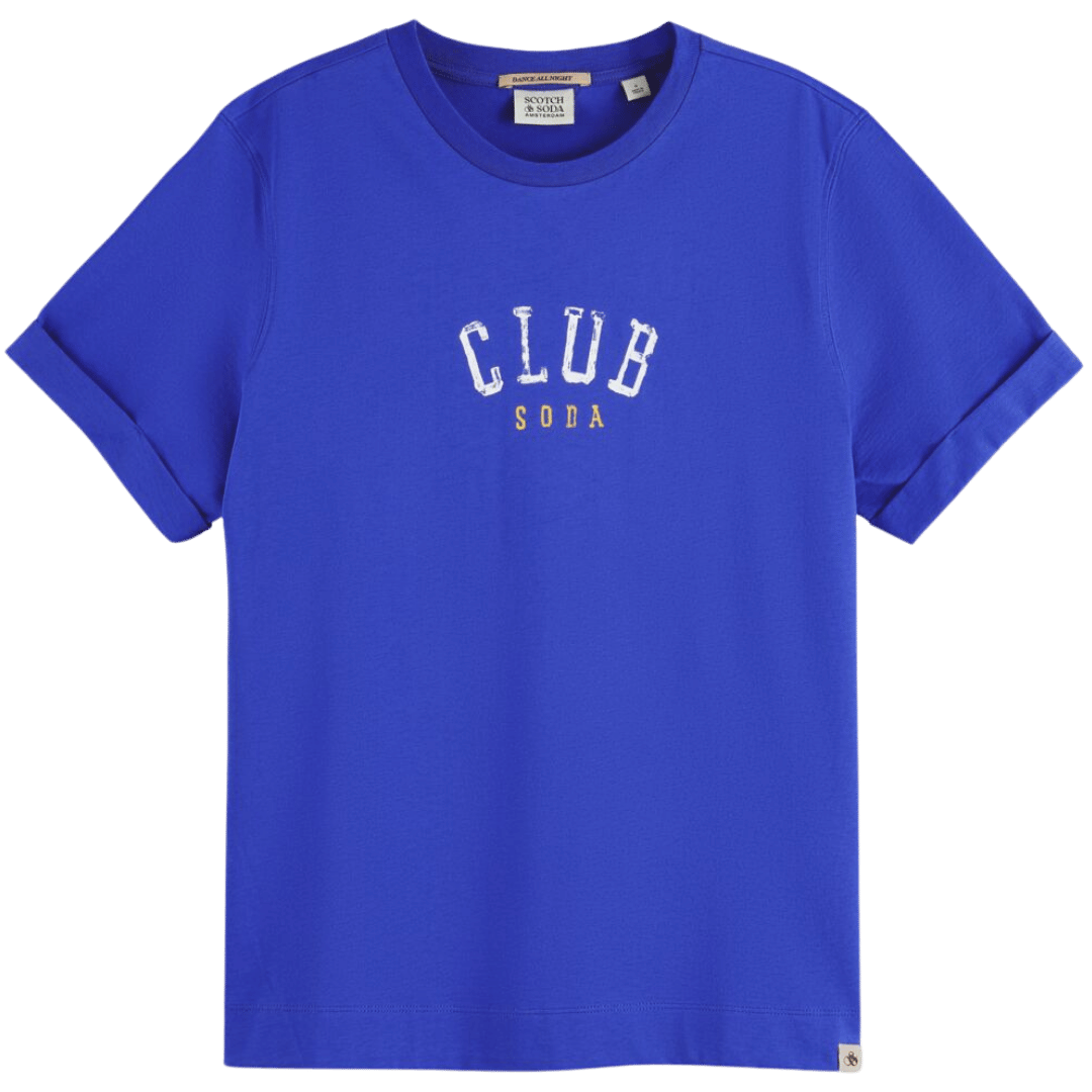 SCOTCH & SODA dámské modré tričko s nápisem