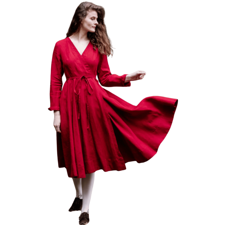 Son de Flor zavinovací červené šaty