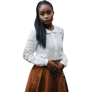 Son de Flor bílá lněná dámská košile