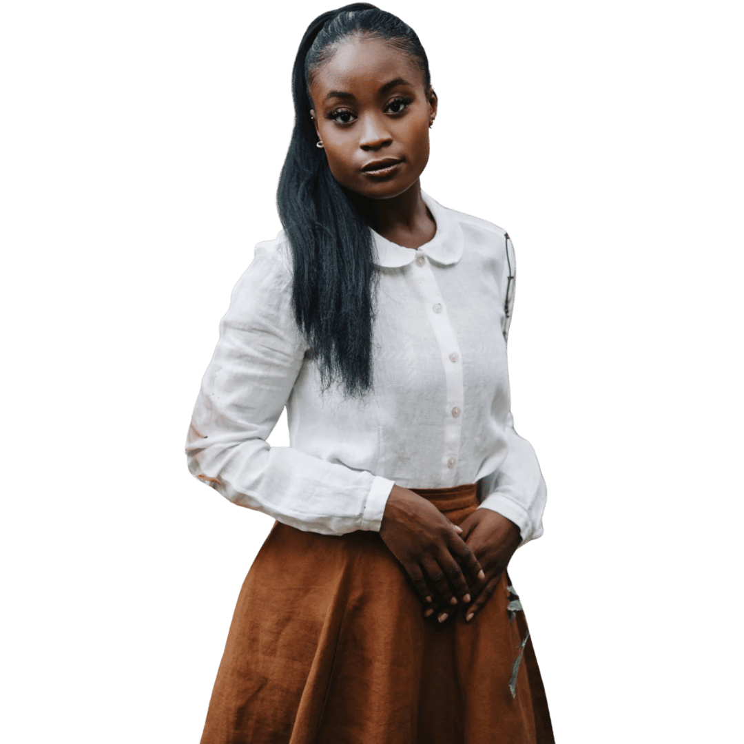 Son de Flor bílá lněná dámská košile