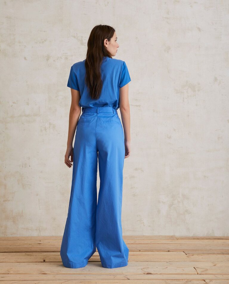 YERSE dámské široké modré kalhoty