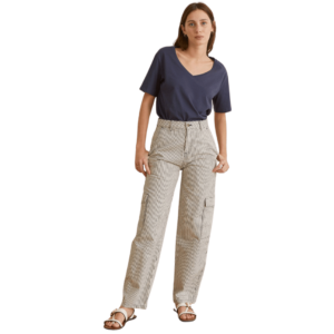 YERSE dámské pruhované kalhoty