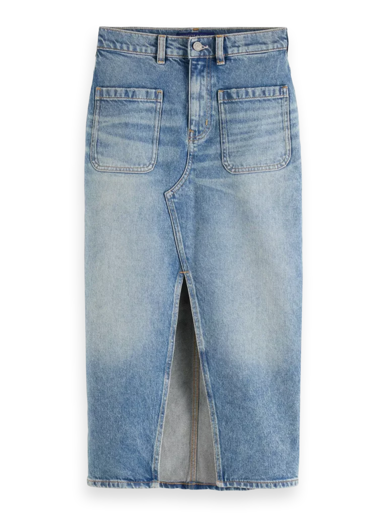 SCOTCH & SODA džínová midi sukně