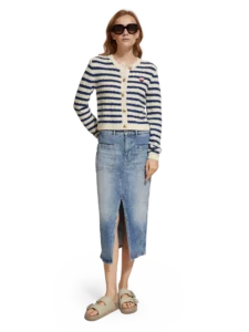 SCOTCH & SODA džínová midi sukně