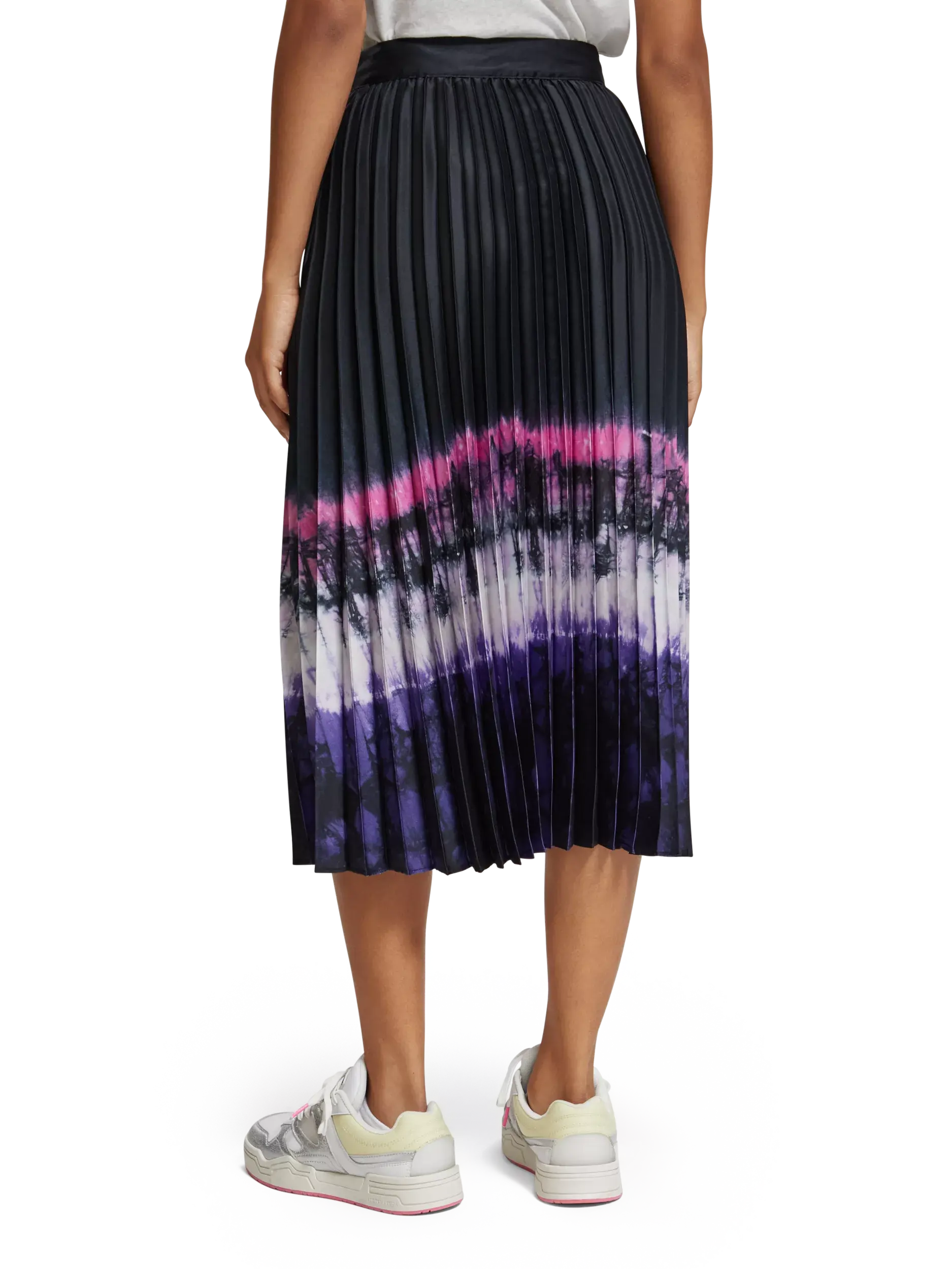 SCOTCH & SODA černá plisovaná midi sukně s batikou - Image 5