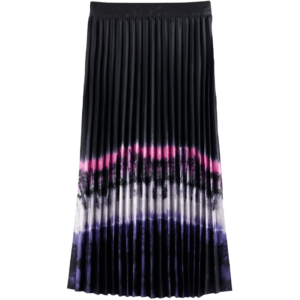 SCOTCH & SODA černá plisovaná midi sukně s batikou