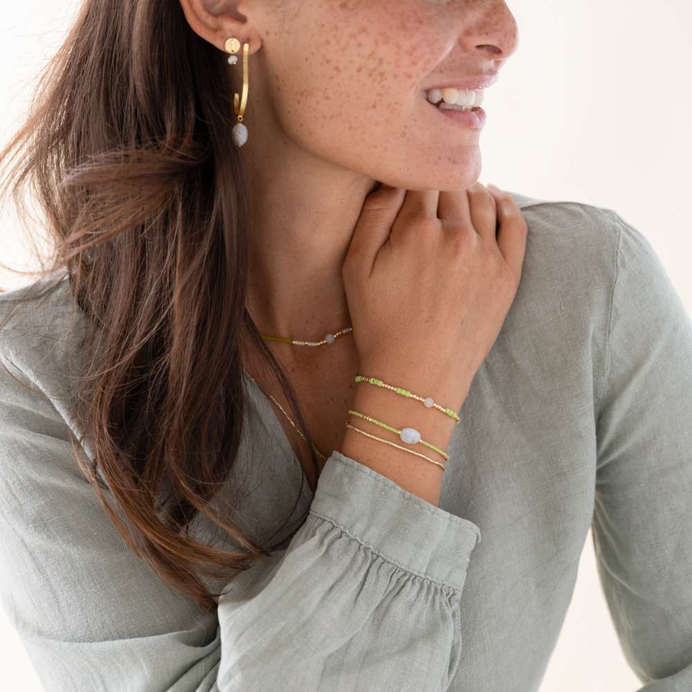 Náramek Splash zlatý s měsíčním kamenem - Image 2