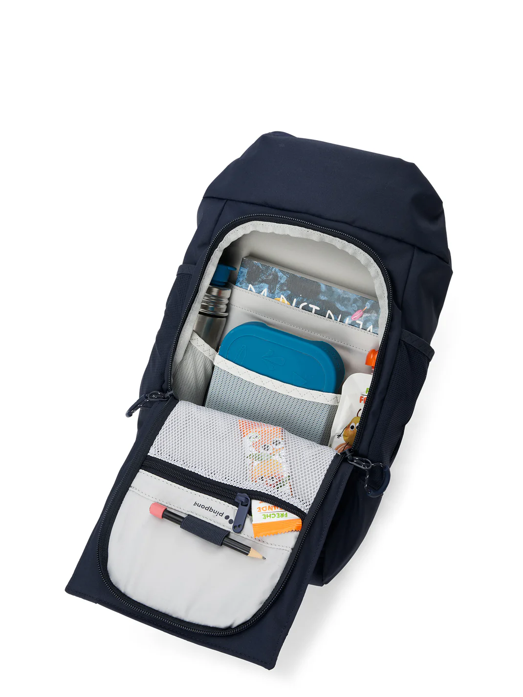 Pinqponq BLOK MINI dětský batoh v tmavomodré barvě - Image 4