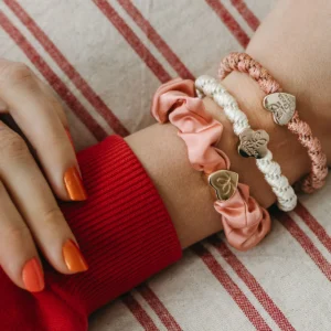 byEloise Gumička Gold Heart Woven - Rosé