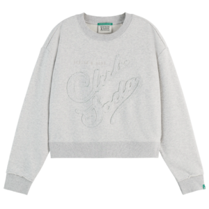 Šedá mikina Applique Artwork Loose Sweater