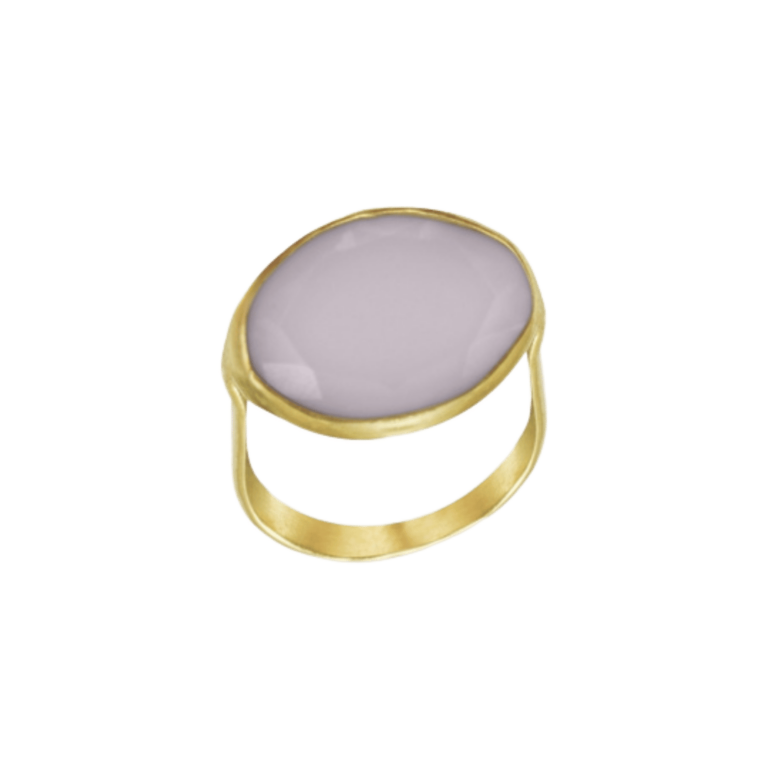 prsten s růžovým kamenem pd oval ring | old pink