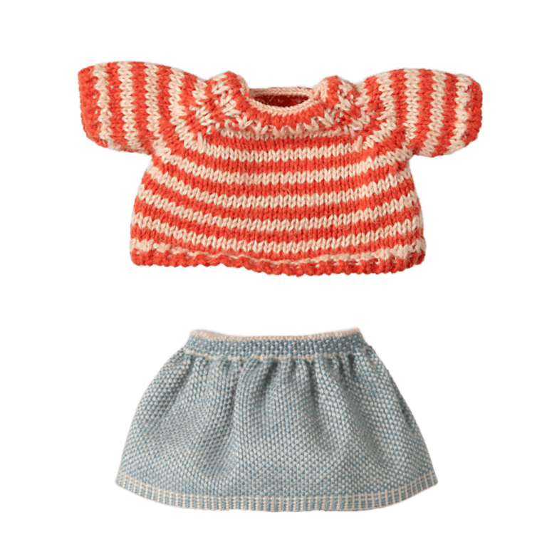 Oblečení pro myší sestru | Knitted Sweater and Skirt, Big Sister Mouse