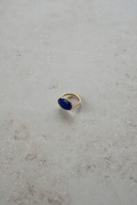 prsten s modrým kamenem pd oval ring | blue