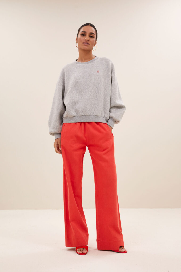 šedá mikina s nápisem bibi boogie nights sweater | grey melee