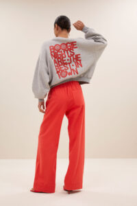 šedá mikina s nápisem bibi boogie nights sweater | grey melee