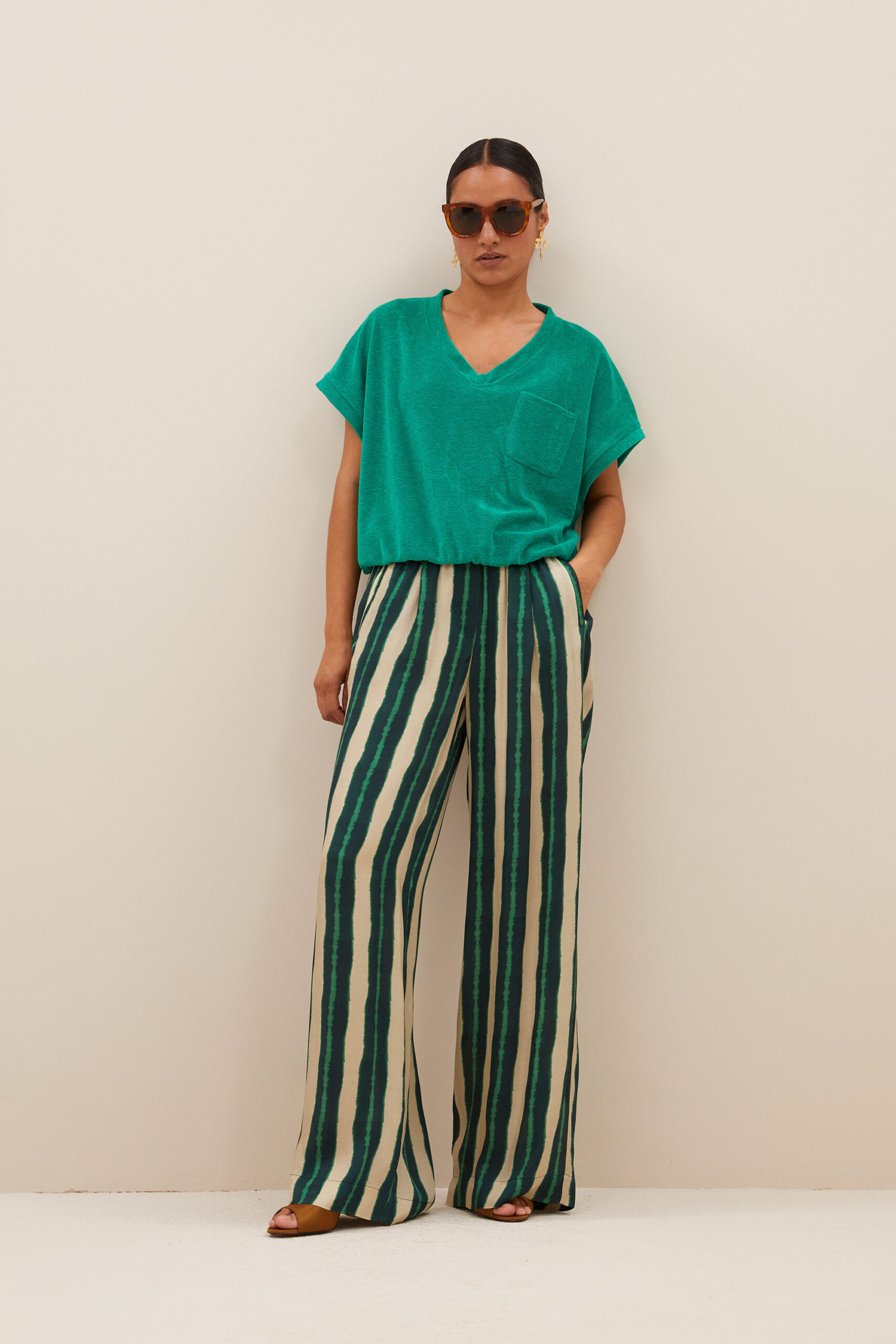 Tyler Slub Top - Green Lake