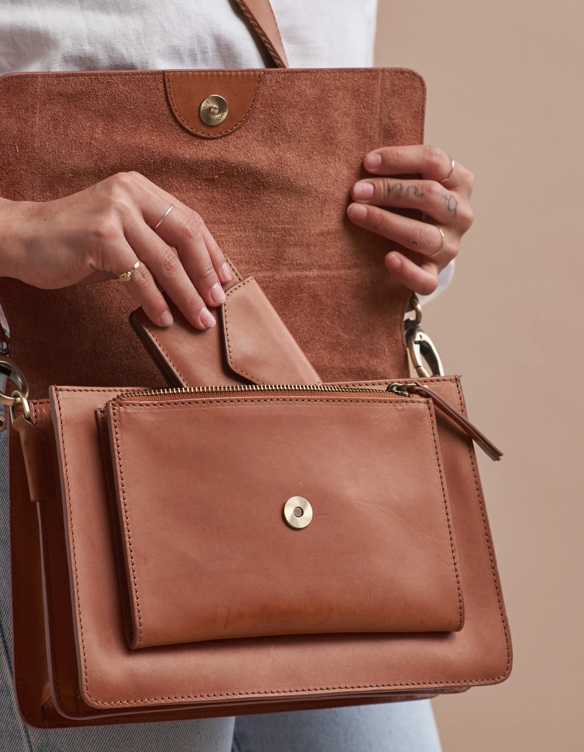 Peněženka Harmonica Wallet Clasic Leather Cognac