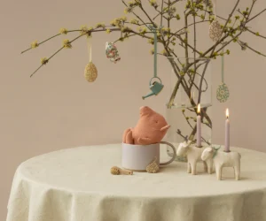 Velikonoční svícen beránek | Candleholder, Lamb - Mint
