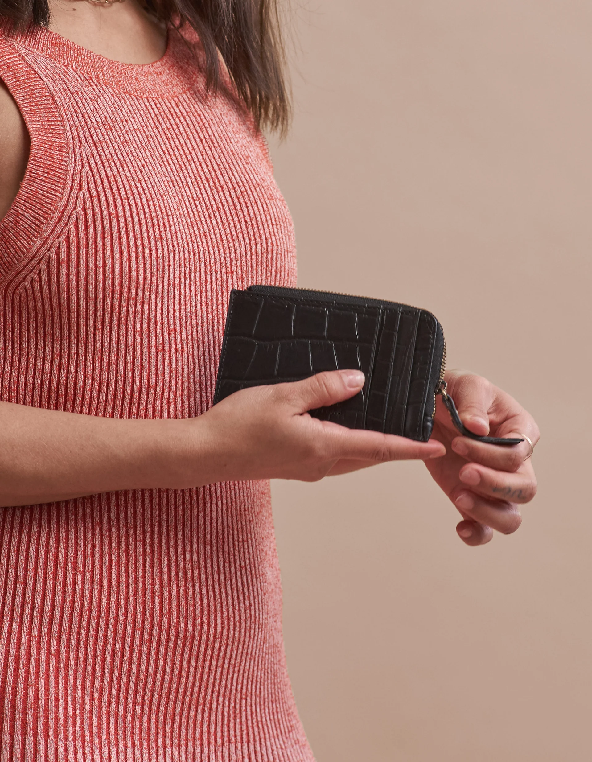 Peněženka Lola Coin Purse Black Croco