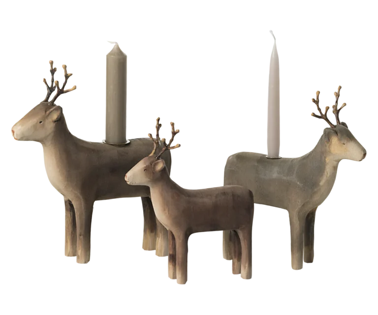 Vánoční dřevěný sob - malý