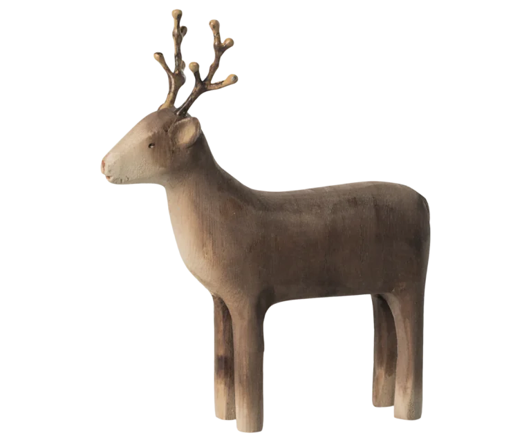 Vánoční dřevěný sob - malý