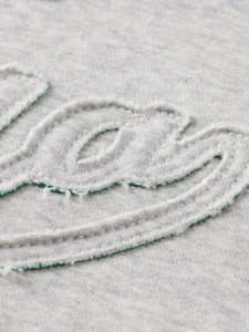 Šedá mikina Applique Artwork Loose Sweater