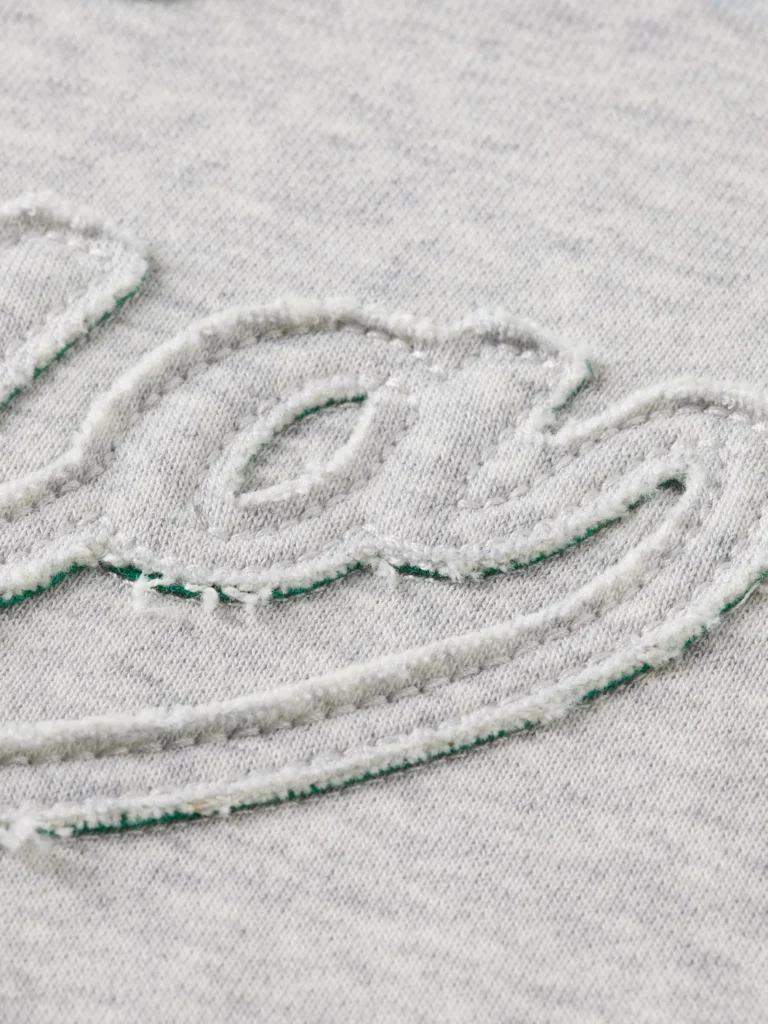 Šedá mikina Applique Artwork Loose Sweater